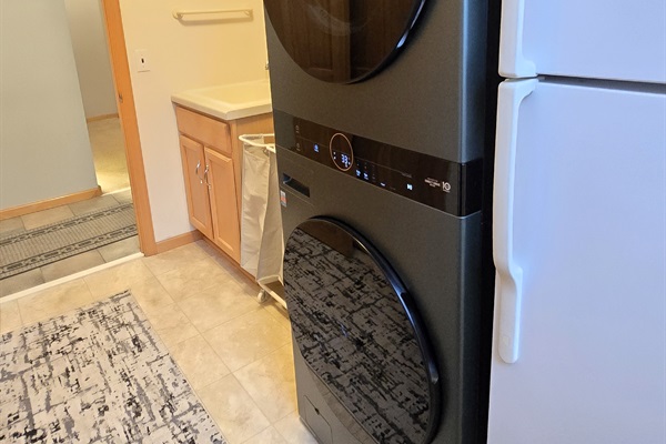 Laundry sink with Washer and Gas Dryer