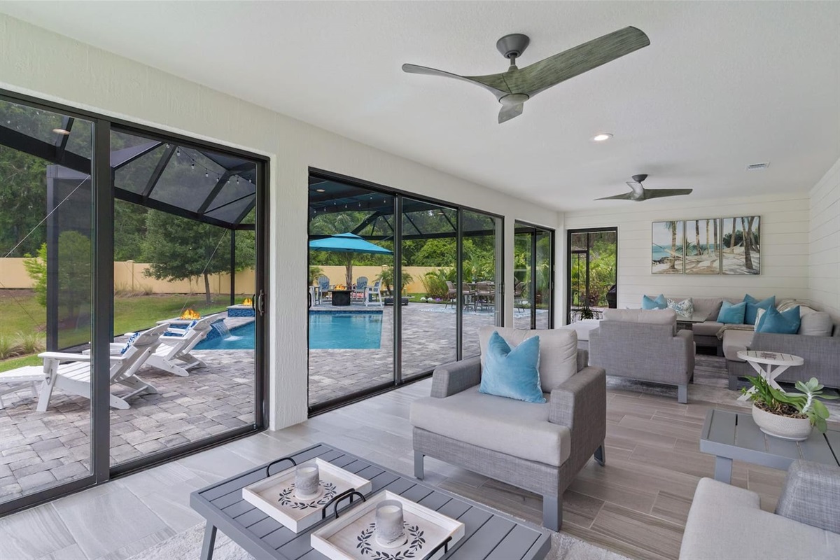 Stylish sunroom retreat