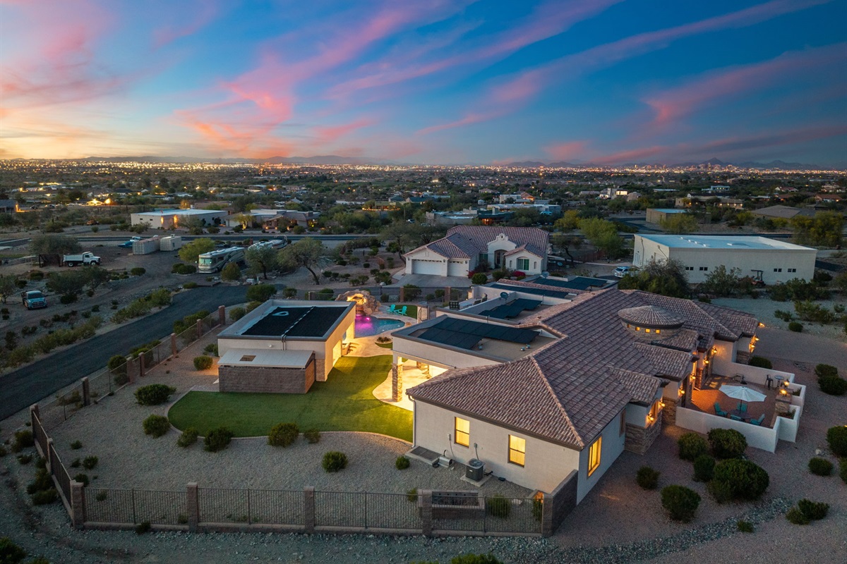 Wide Exterior View of the Entire Property.
