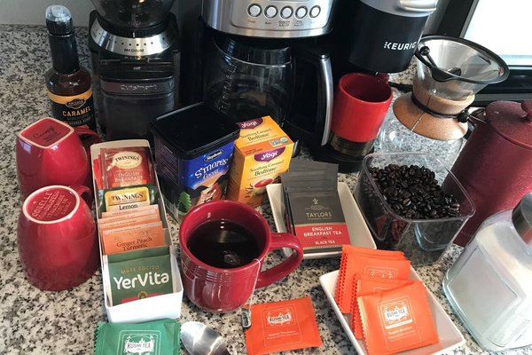 Let’s get you the proper morning coffee or tea- the way YOU like it - pour over, brew pot, French press, hot chocolate, decaf, herbal, or Keurig. How do you like yours? 