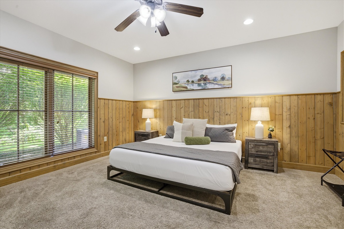 Settle into the master king bedroom with plenty of space to stretch out, unwind, and recharge. It’s a calm, comfortable retreat at the end of a full day.