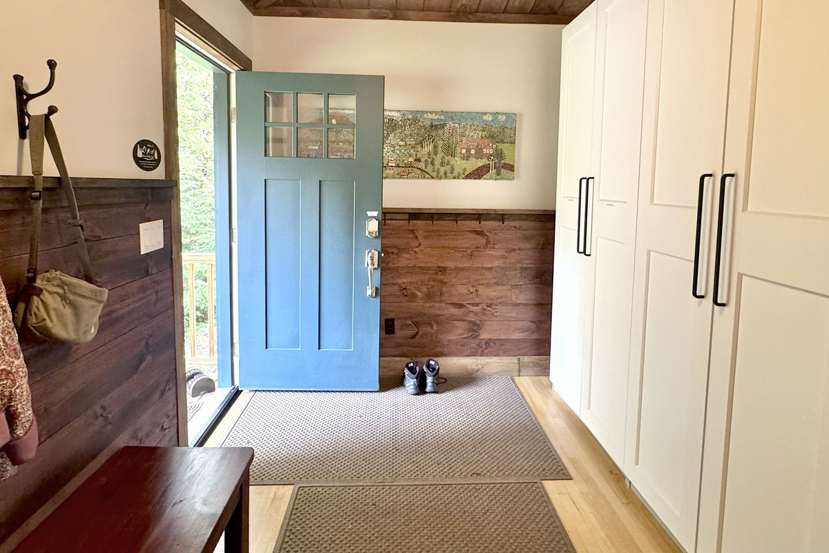 A welcoming entryway with convenient storage makes it easy to settle in and feel at home.