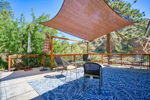 Western Deck off of Dining, Propane and Charcoal Combo Grill