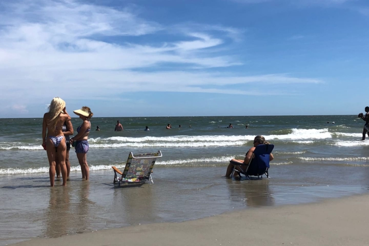Beach day at Folly Field