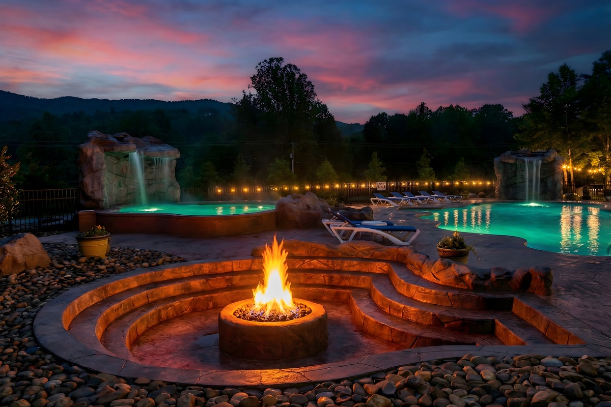 Gather around the bonfire after a day in the Smokies — s'mores, good company, and the kind of night that stretches on until no one can remember what time it is