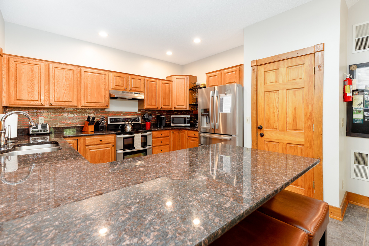Fully stocked kitchen