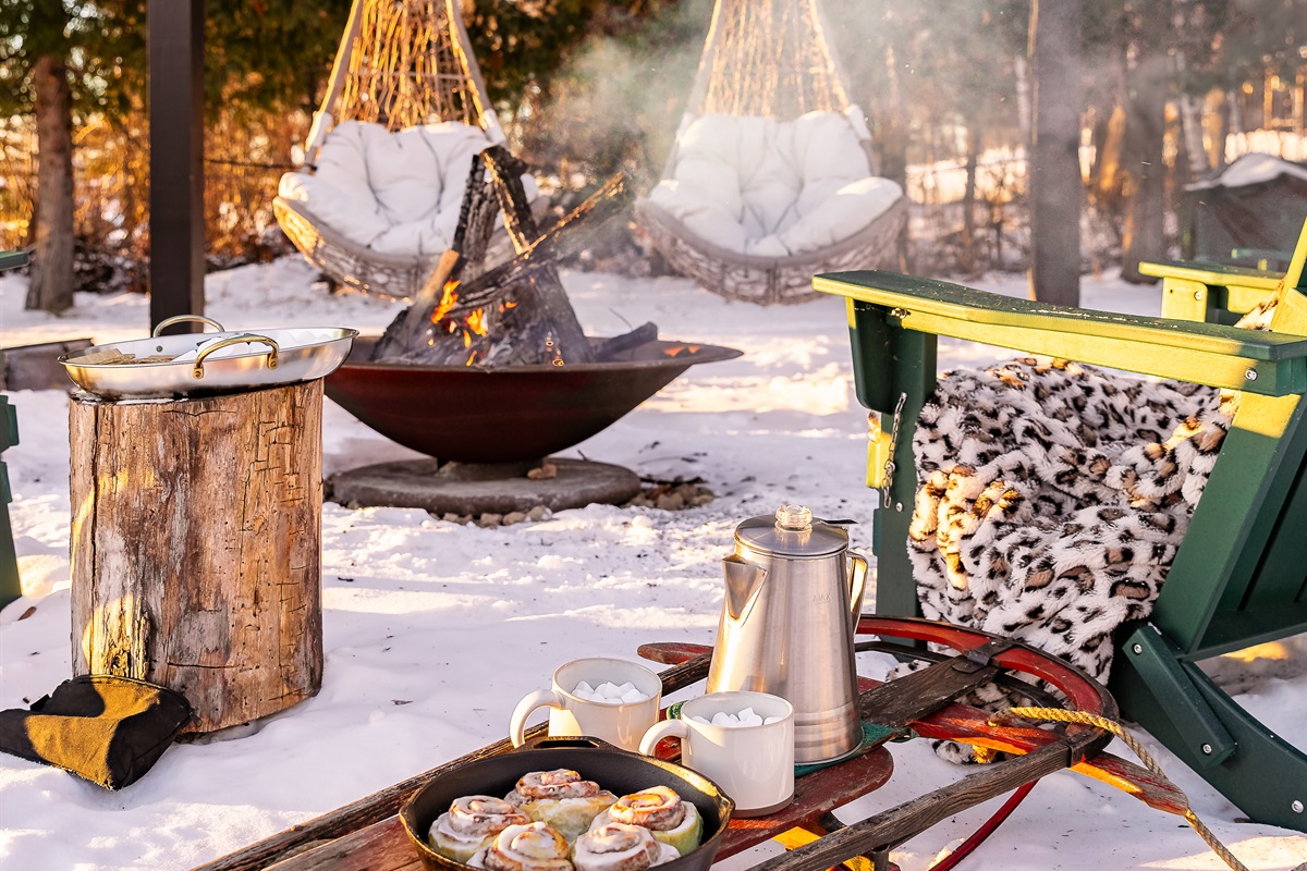 Snowmobilers!  Ice fisherman!  Or just hang out on a crisp day by the fire!