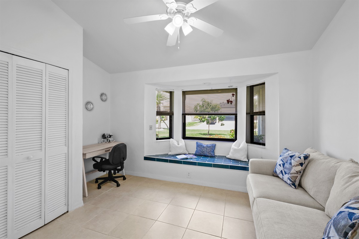 Work or relax in this peaceful workspace