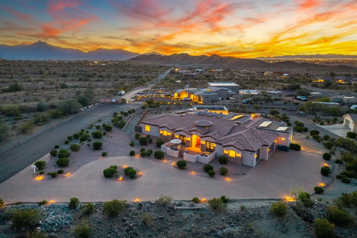 Wide Exterior View of the Entire Property.