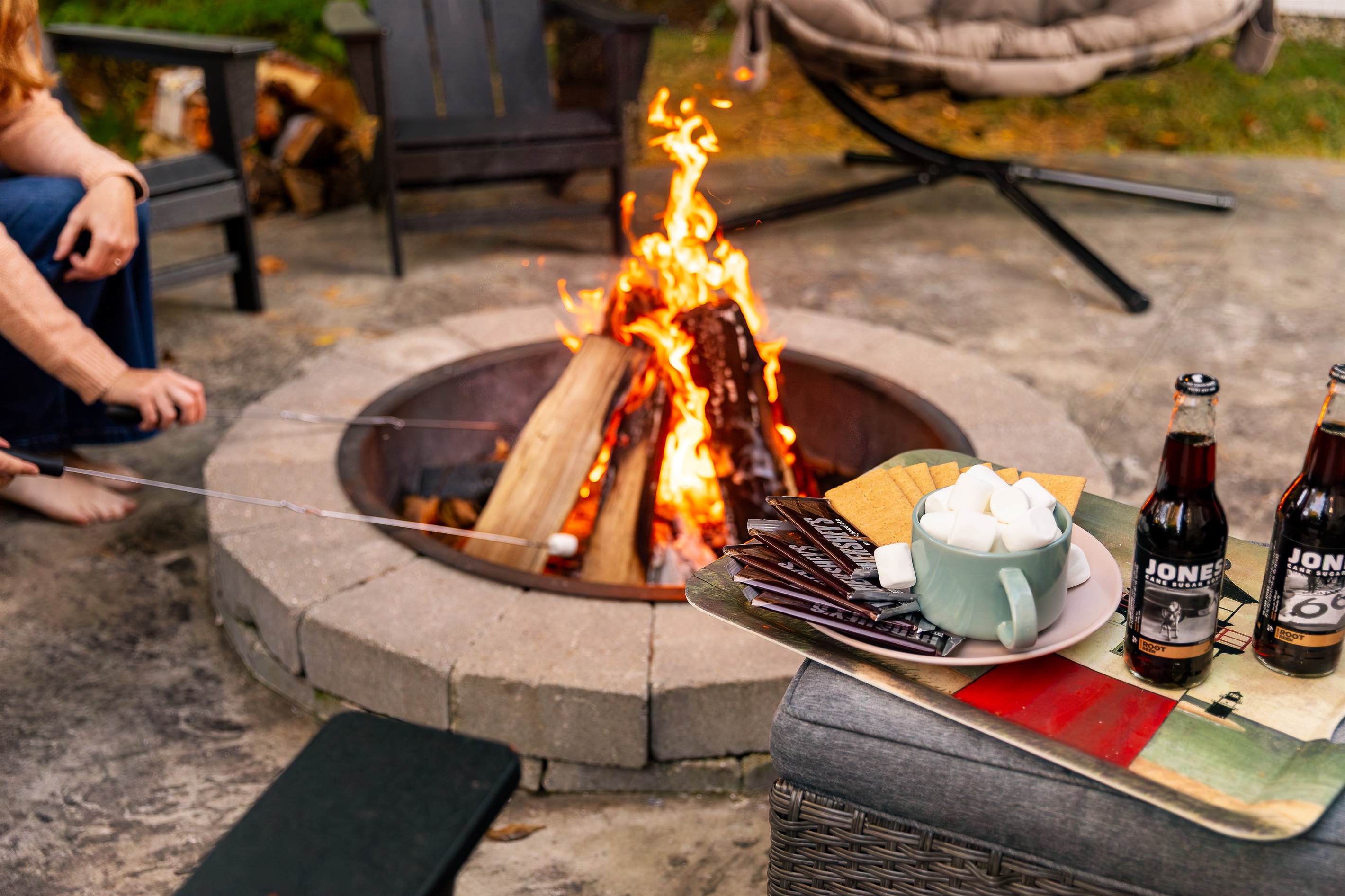 Make s'mores or enjoy a fire!