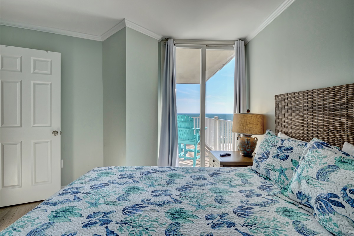 Access to the side balcony from Bedroom 2