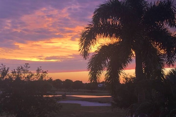 Sunset from the second floor.