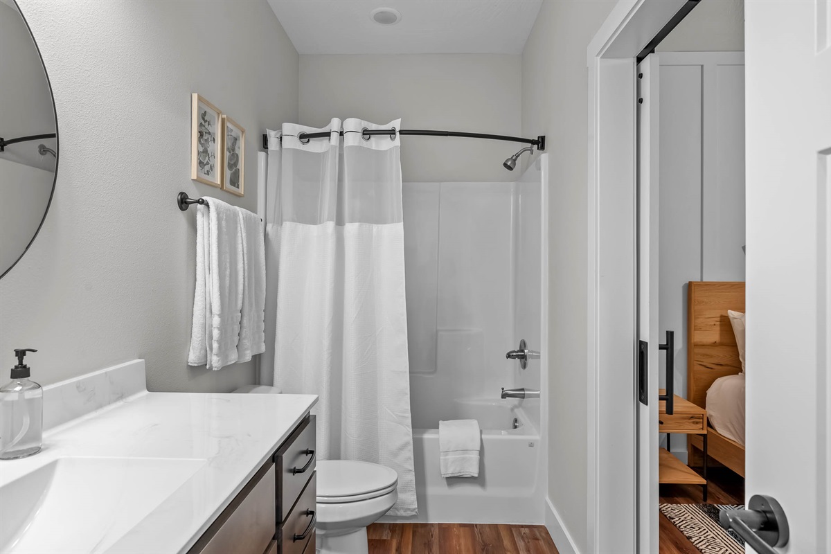 Bathroom for king #1 and main floor guests