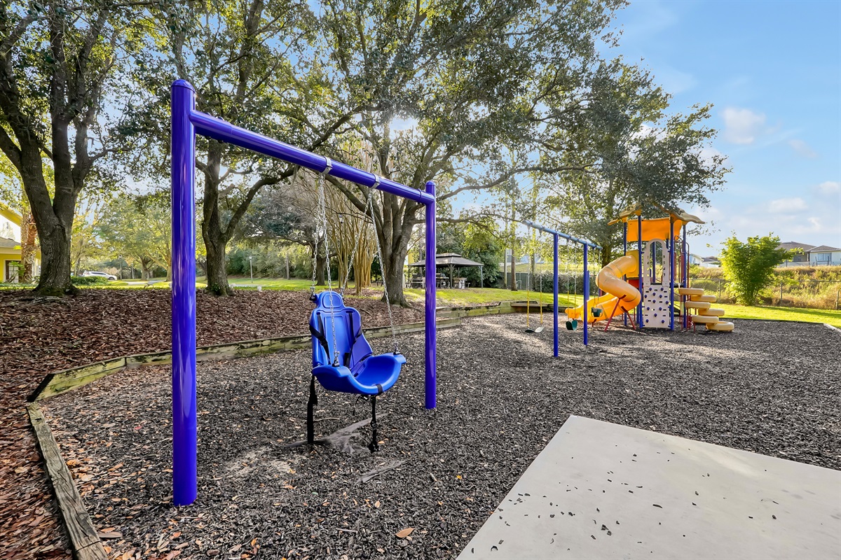 There are several children's play areas close to each building