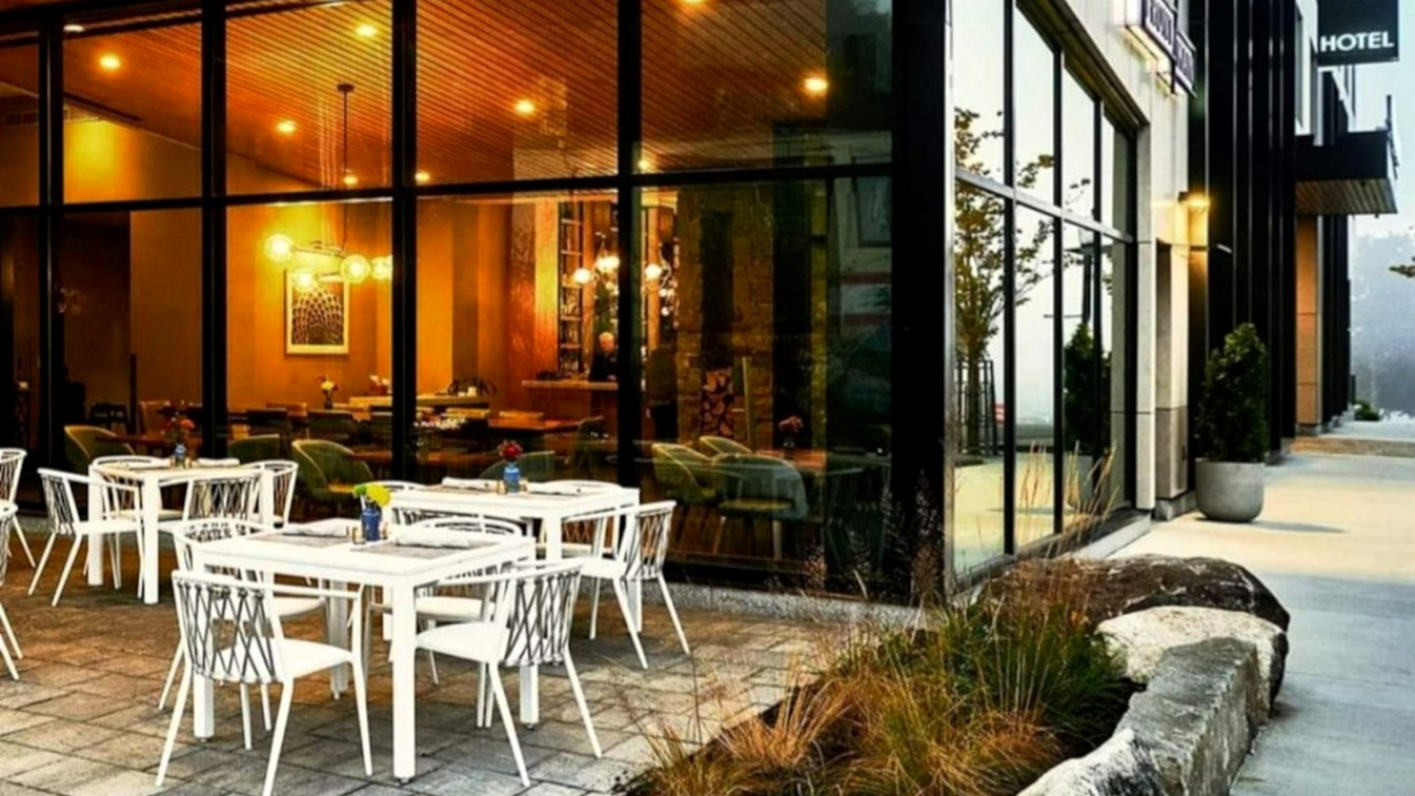 Visit the many restaurants on Main St.