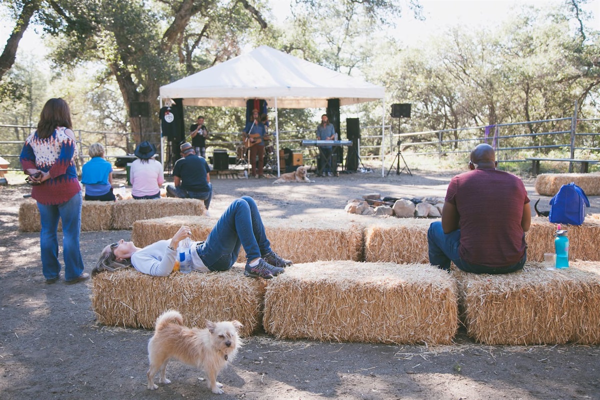 Corral set up for music