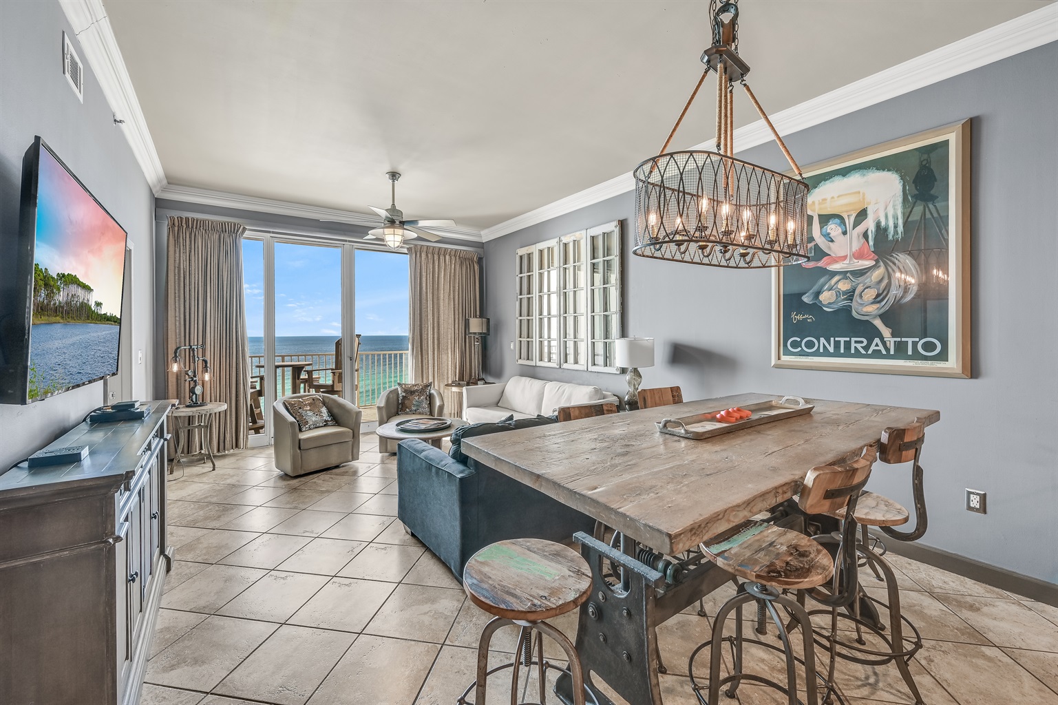 Open concept design with a view of the Gulf as soon as you enter!