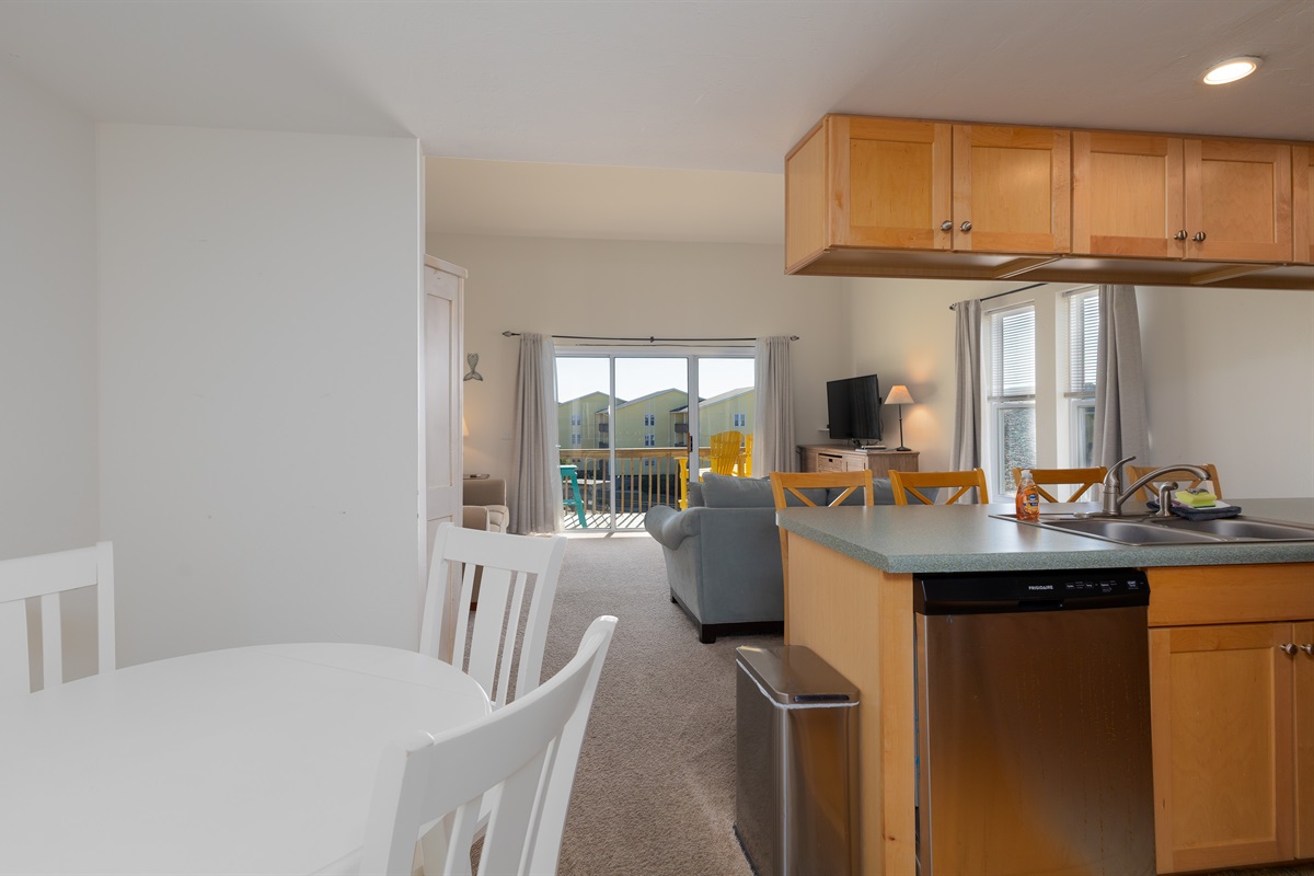 Kitchen and dining area