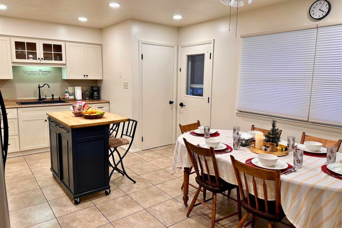 Kitchen Island with Stools and Dining Table!