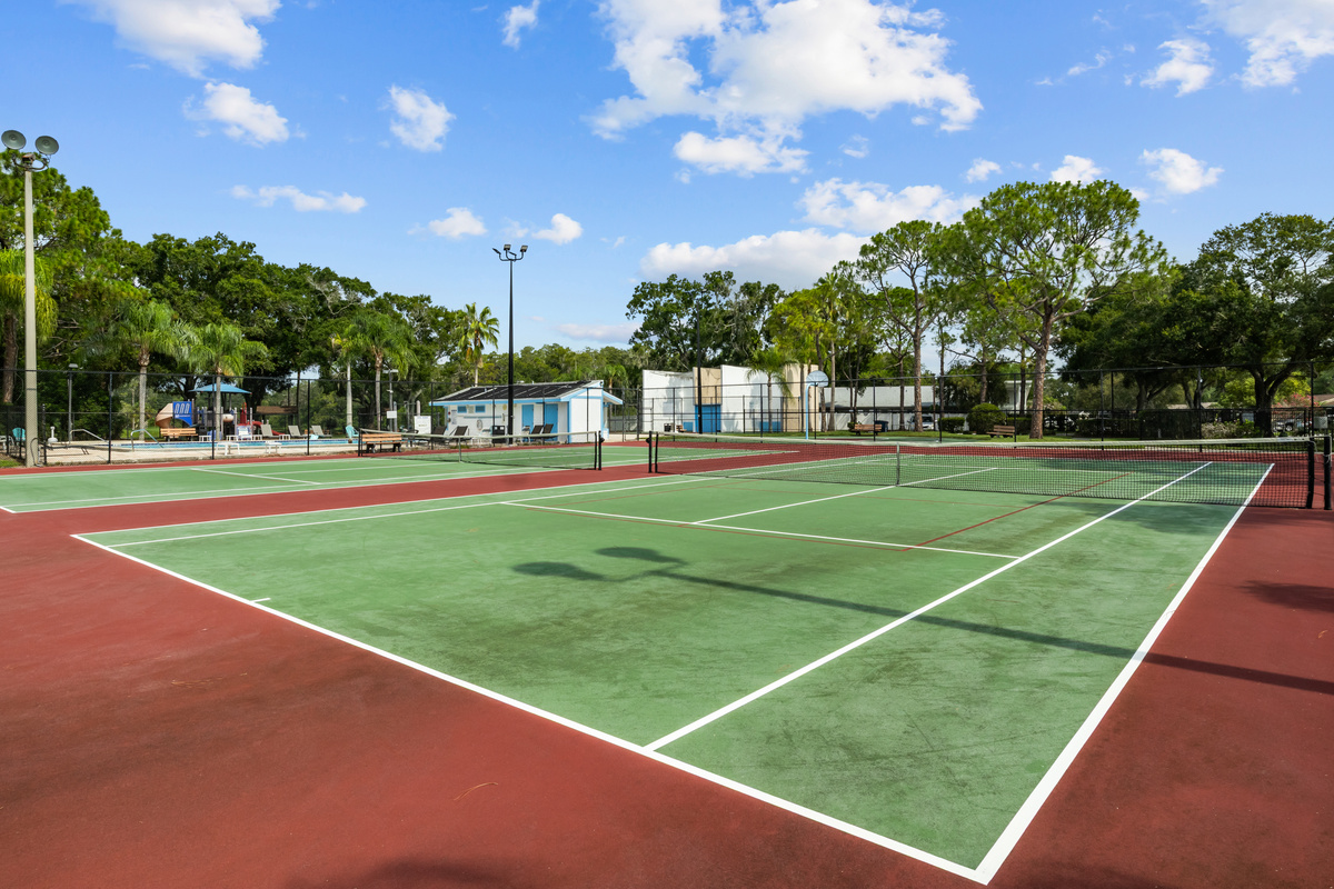 Recreation area includes 2 tennis courts.