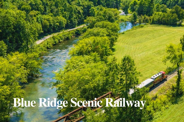 Choo choo! Hop aboard the iconic Blue Ridge Scenic Railway for a ride through stunning mountain scenery.