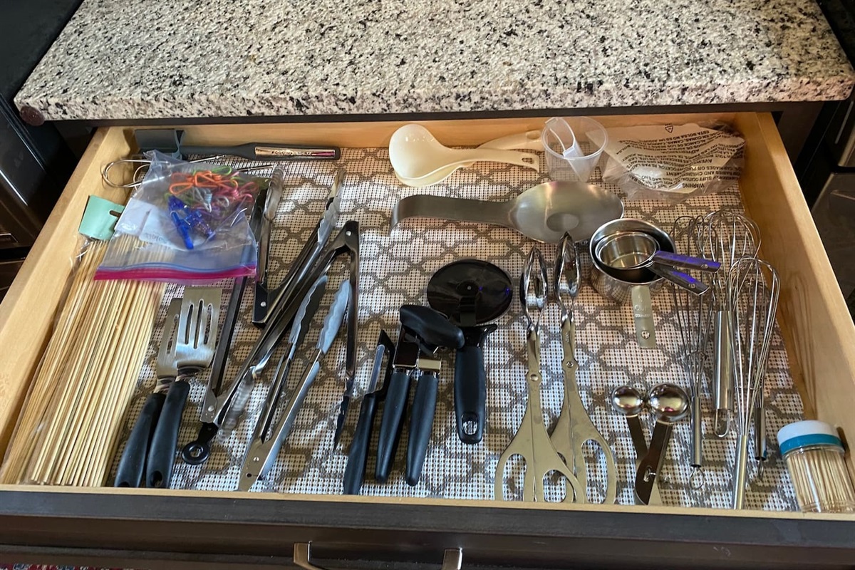 Additional cooking utensils.