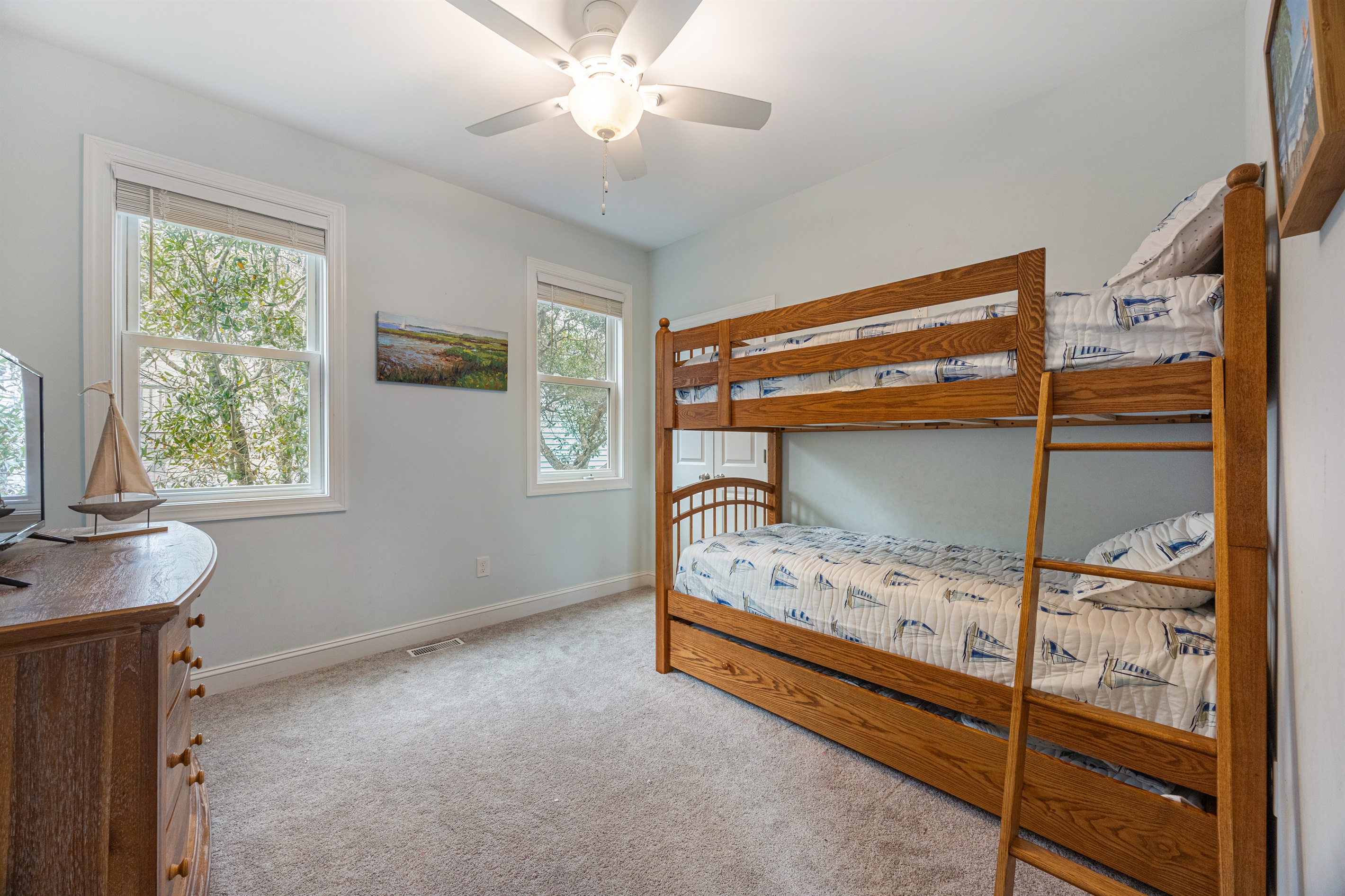 2nd bunk room with twin over twin bunk and twin trundle