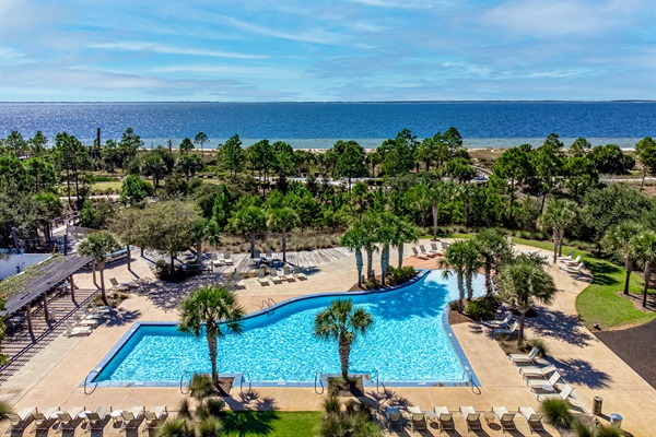 Pool at Windmark Village- Ocean view, zero entry, heated October- April