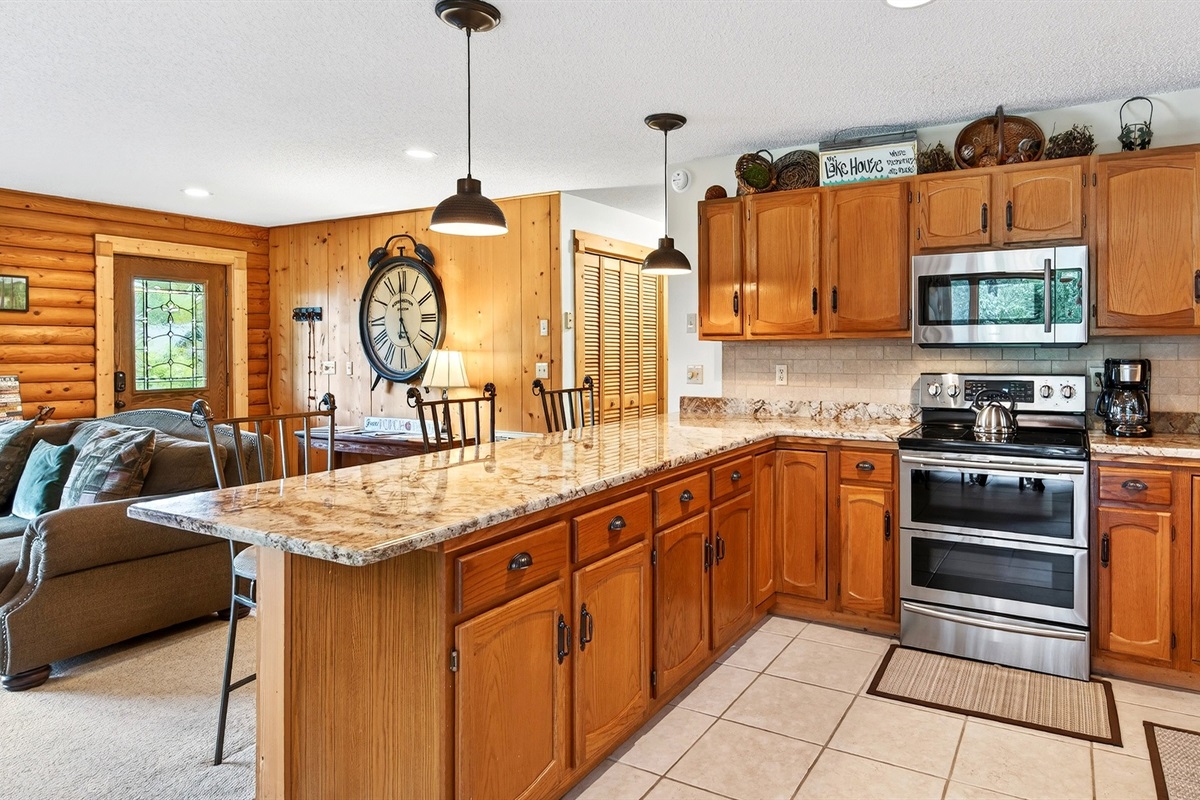 3 stools at the kitchen counter