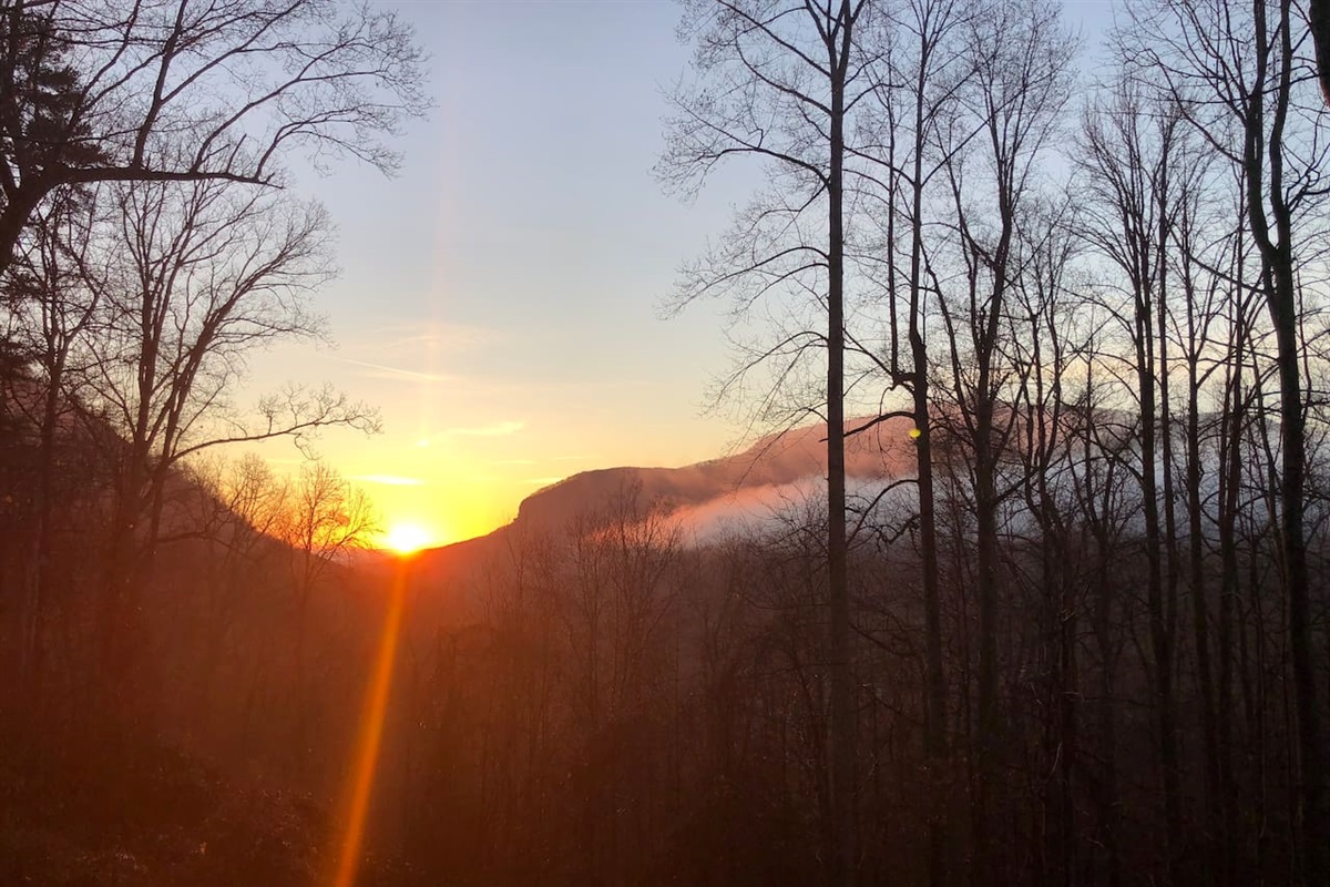 Morning sunrise views from the home