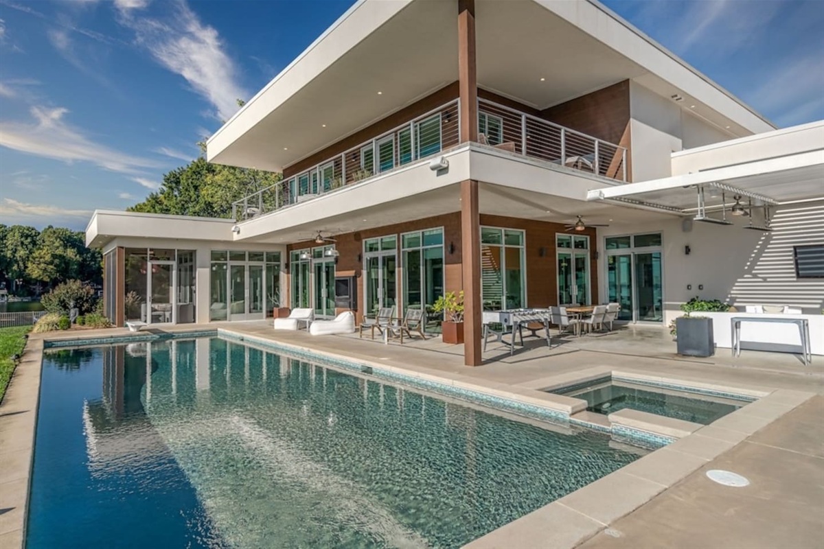 View of house from pool area