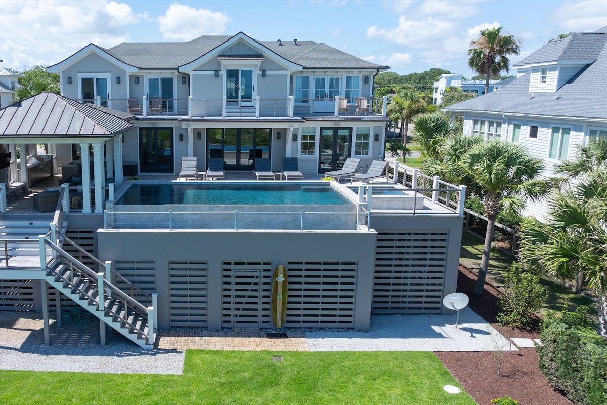 Pool Deck | Beach Shelter | 3708 Palm Blvd | Isle of Palms, SC | IOP Escapes