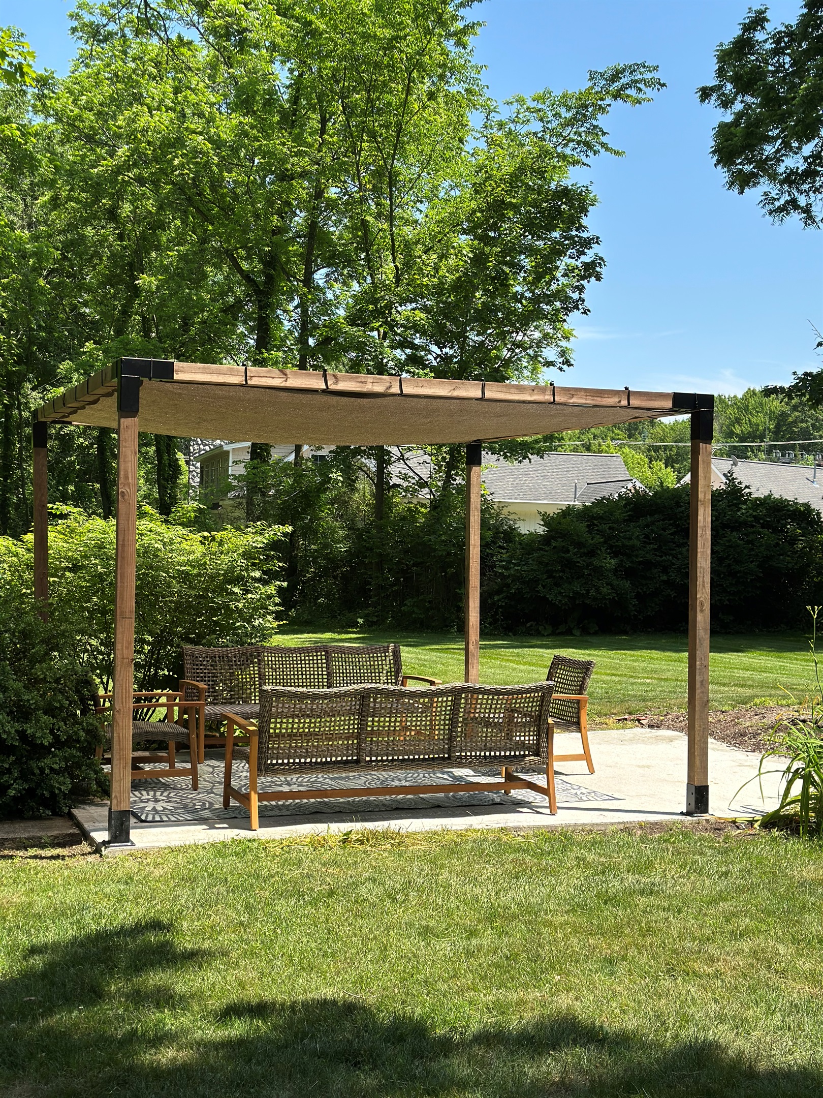 Our Brand New Pergola and Seating Area