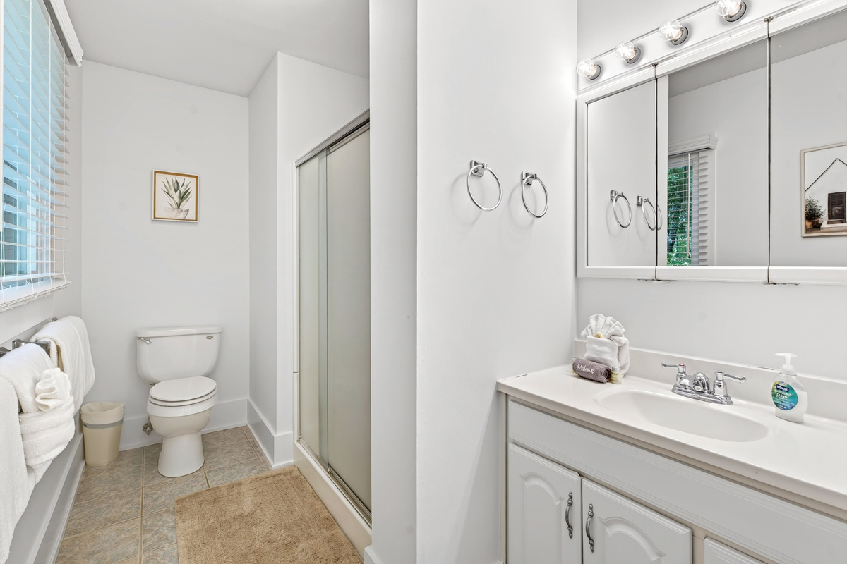 Master bathroom with walk-in shower