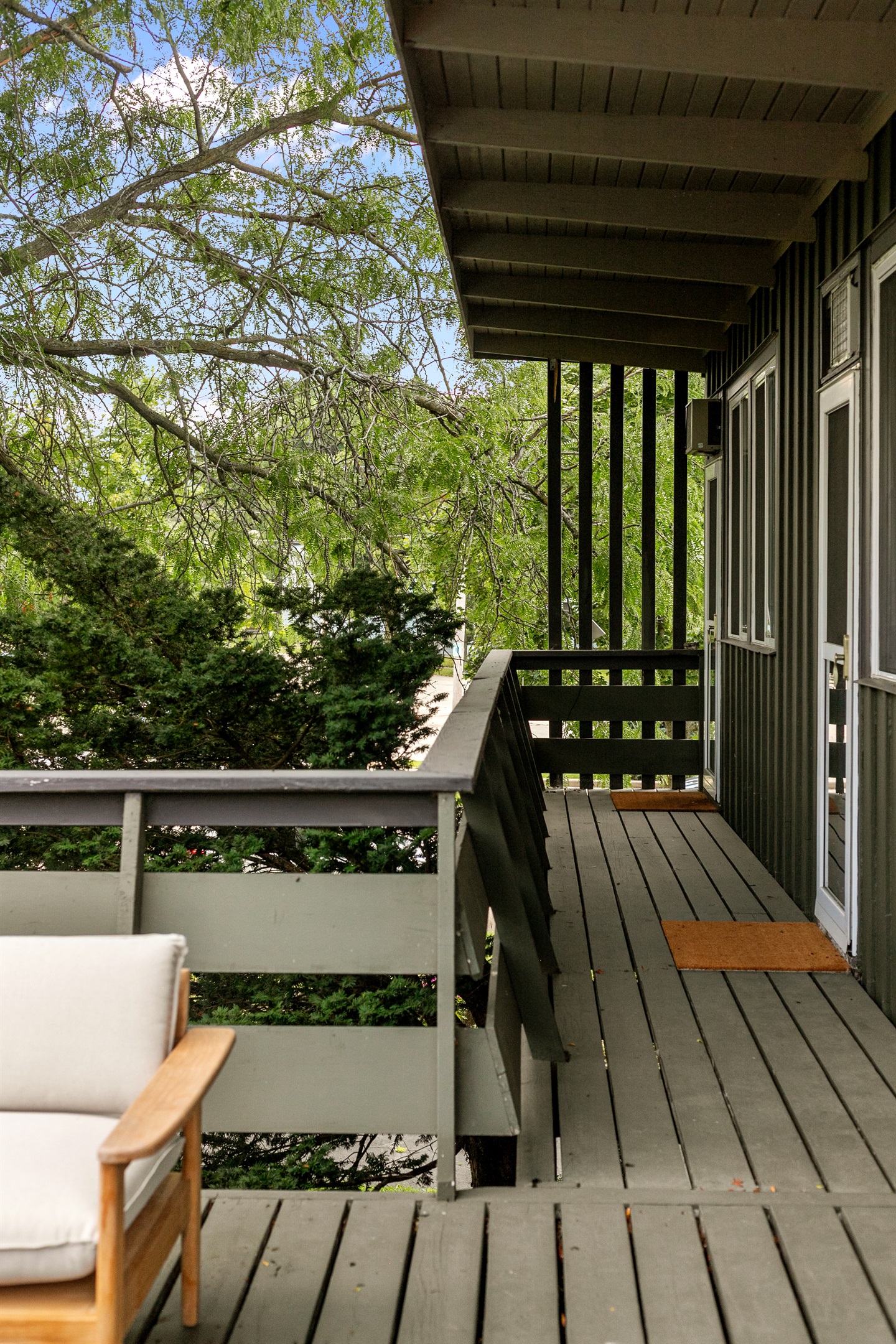 The spacious upper deck is designed for relaxation, offering plenty of room to lounge, sip a drink, and take in the surrounding views.