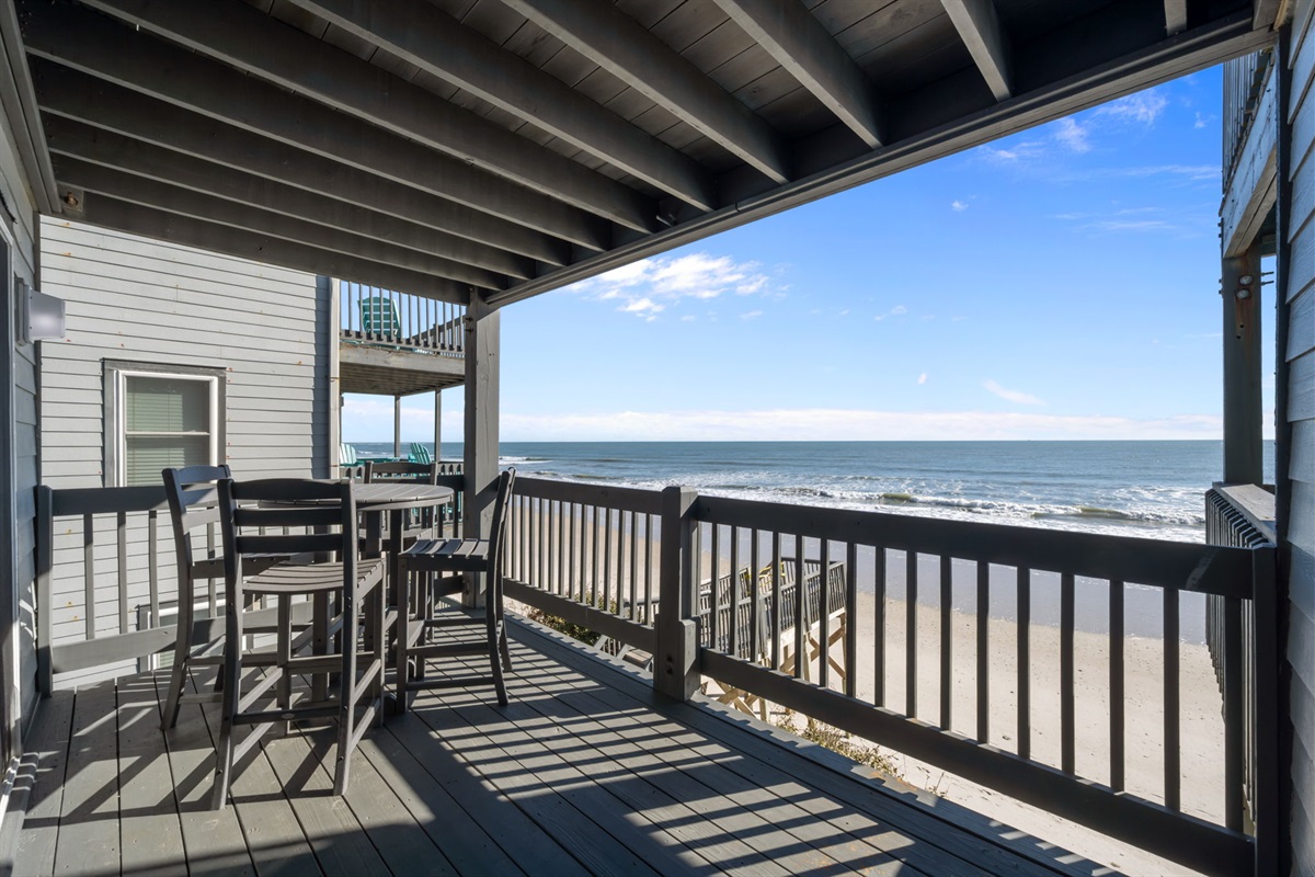 Multiple balconies, each with its own purpose&mdash;dining, lounging, and taking in the ocean views