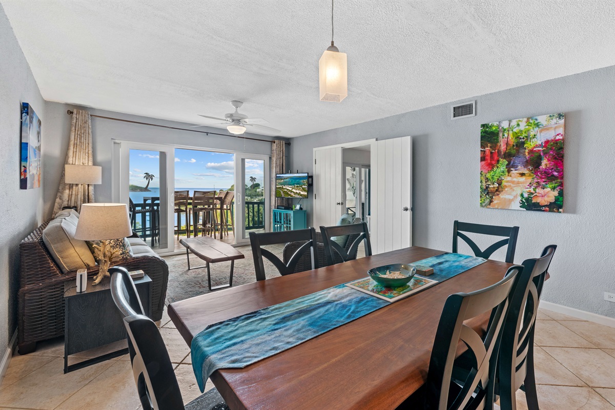 Share family meals or host dinner parties in the bright dining space.