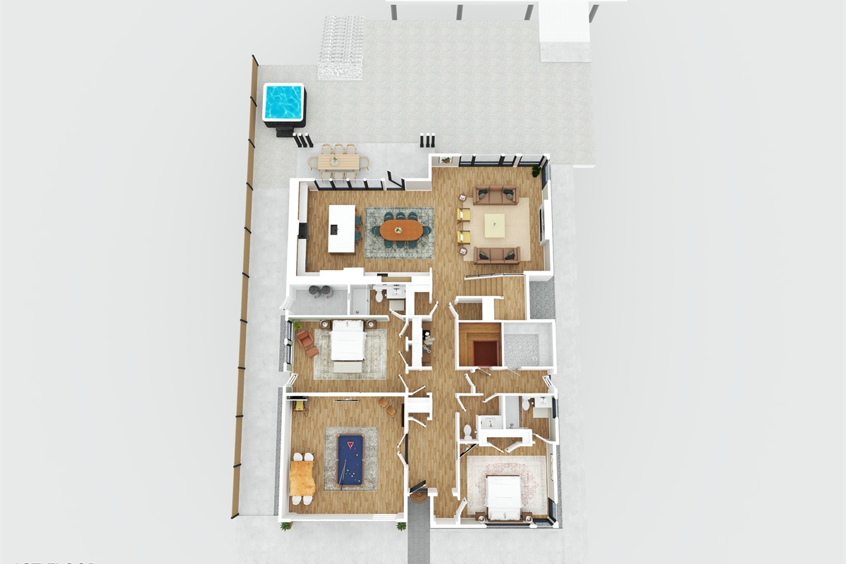 Main floor 3D floor plan