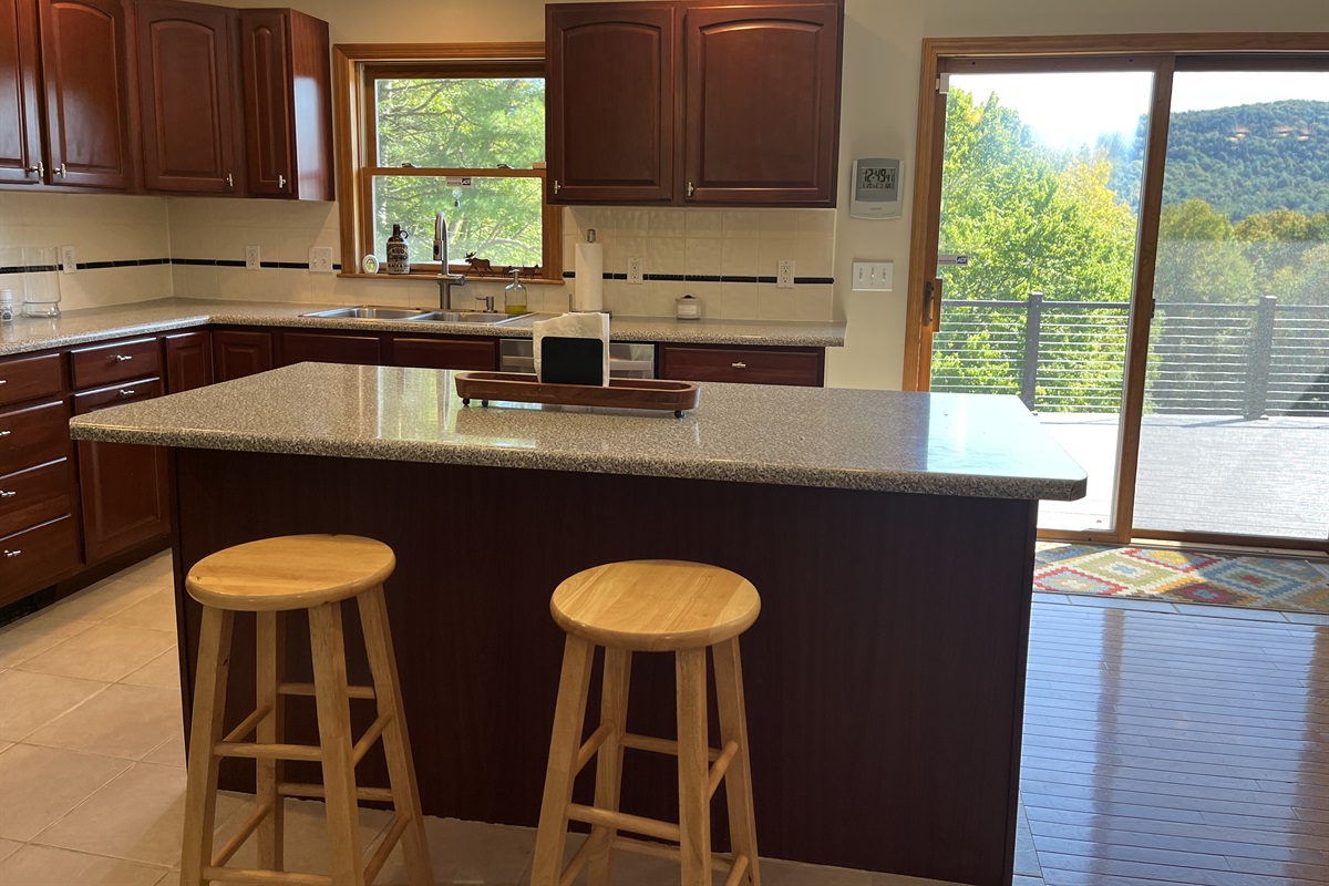 Deck access right off the kitchen