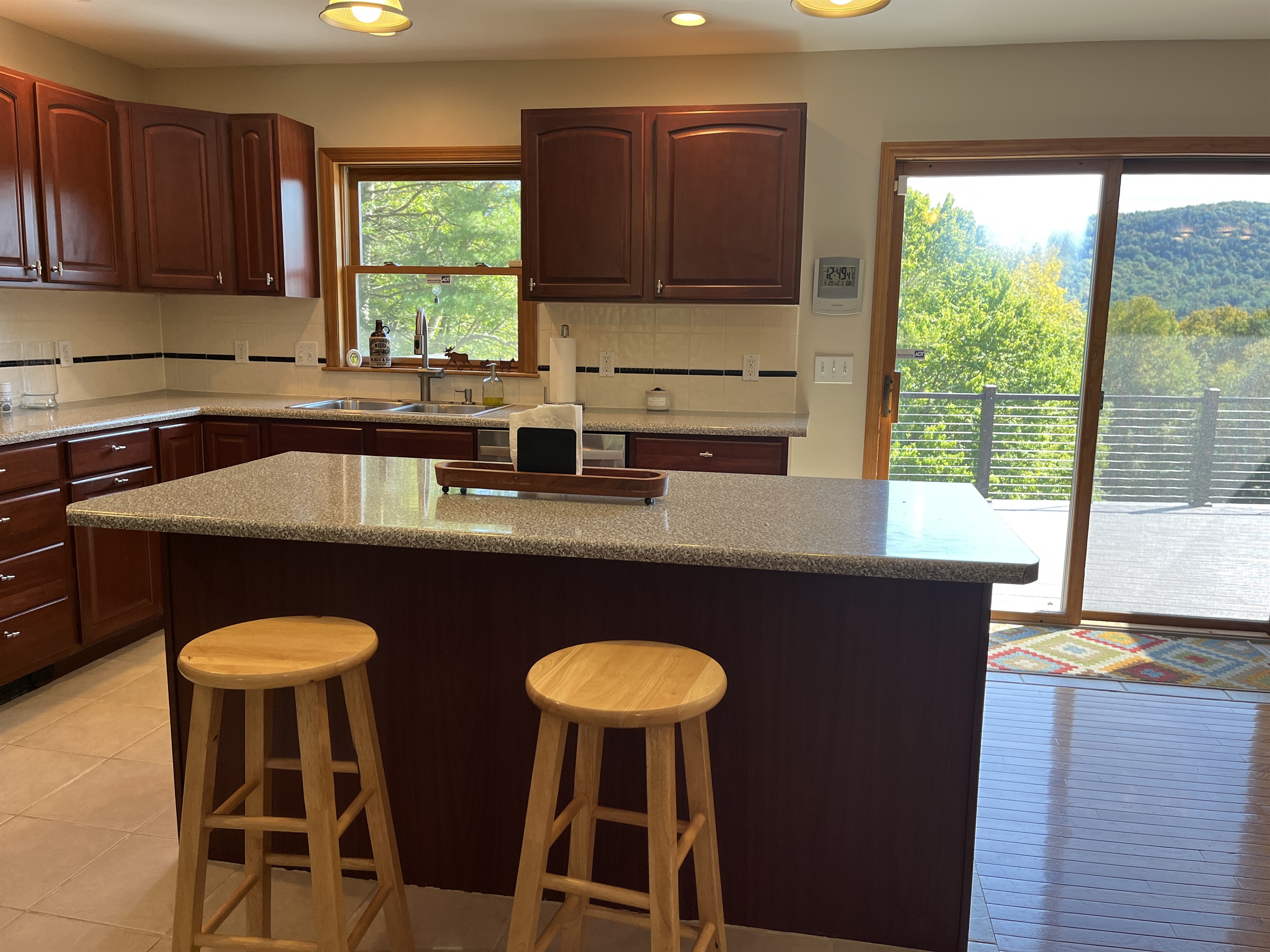 Deck access right off the kitchen