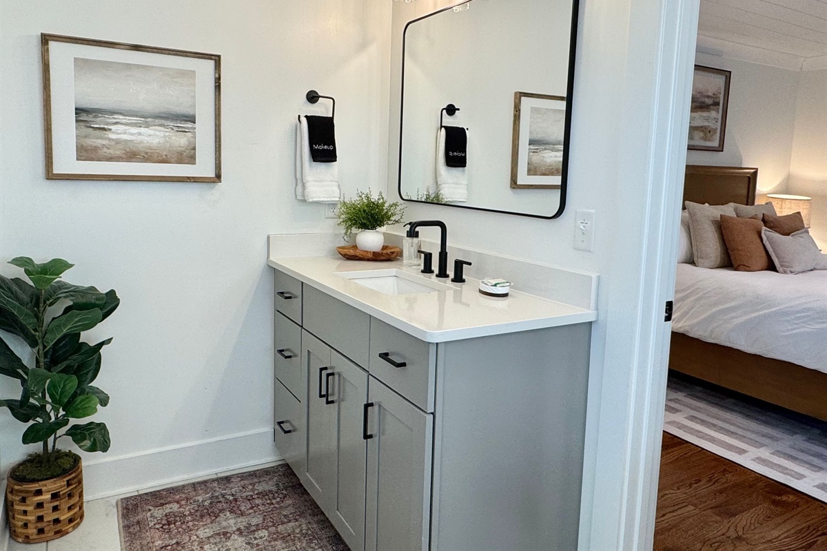 The master bathroom was two vanities.