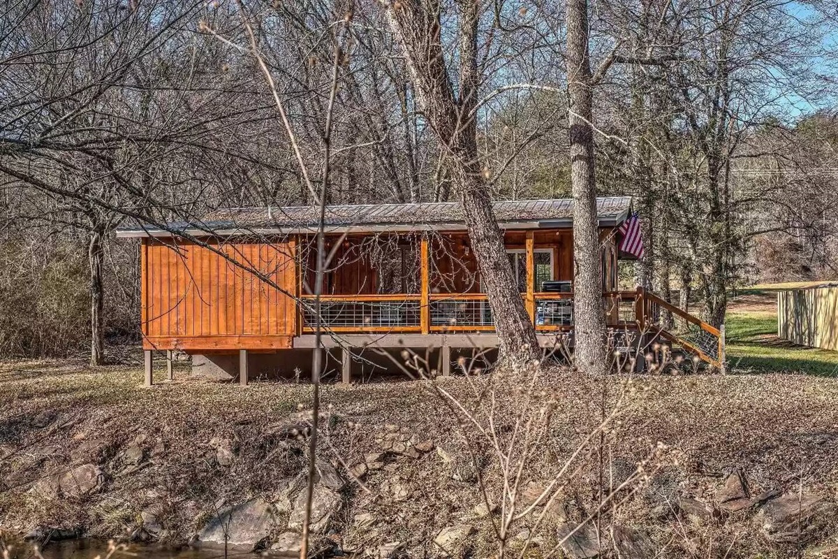 Back of house from across the creek