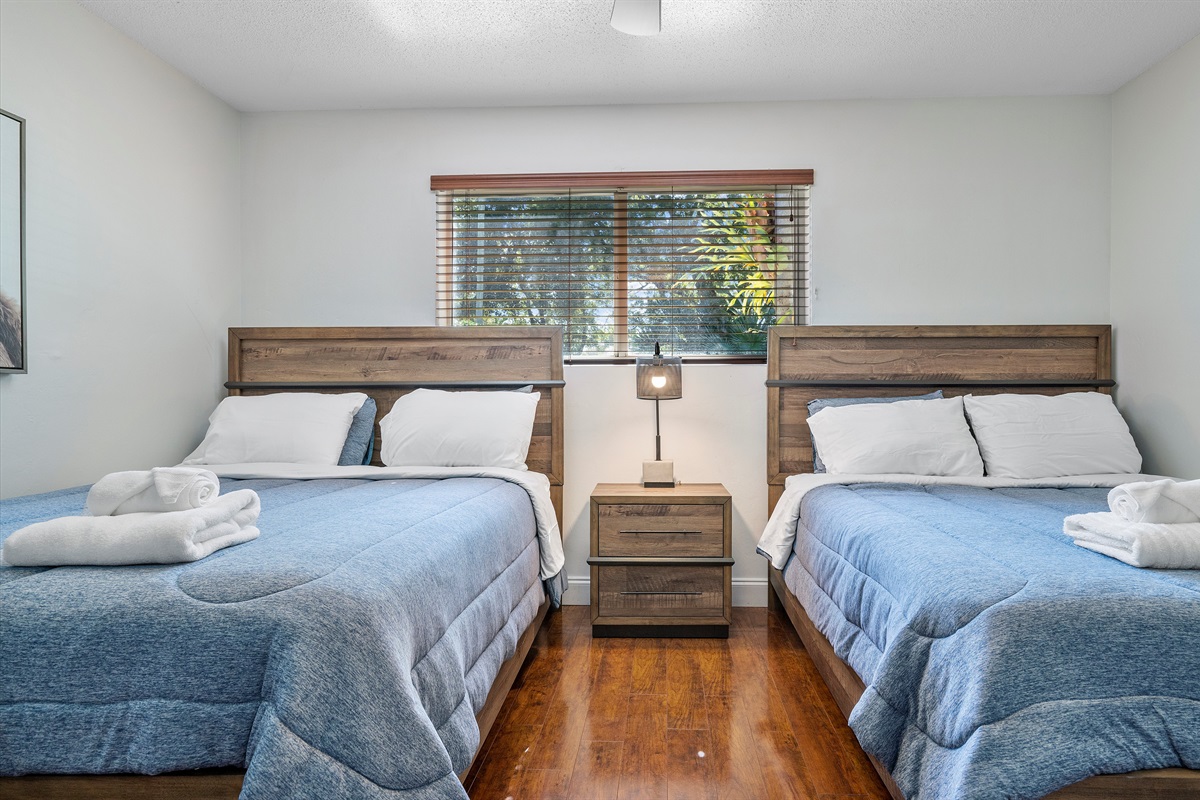 2 bedrooms with window