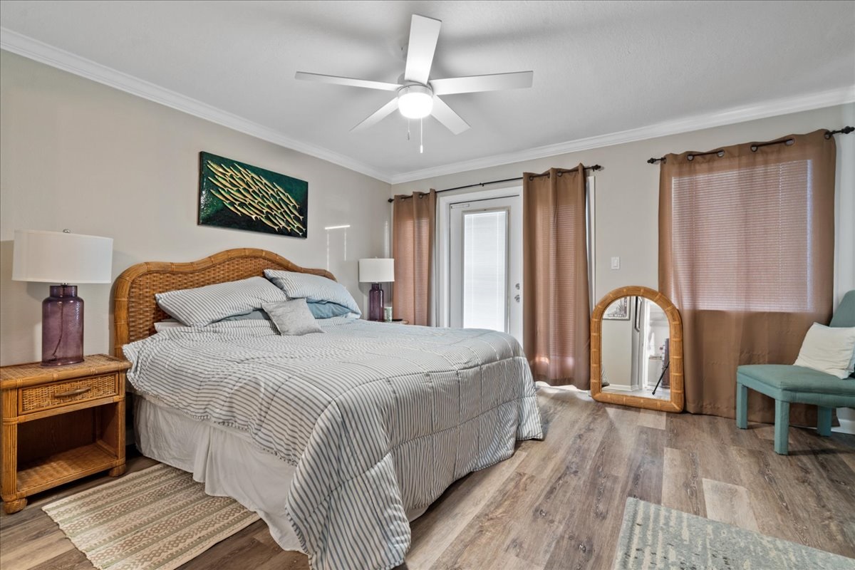 SPACIOUS Master Bedroom with King Bed, Remodeled Bathroom, BIG Gulf Views, Private Balcony, Smart TV, Chair + Desk (NEW PHOTOS COMING SOON!)