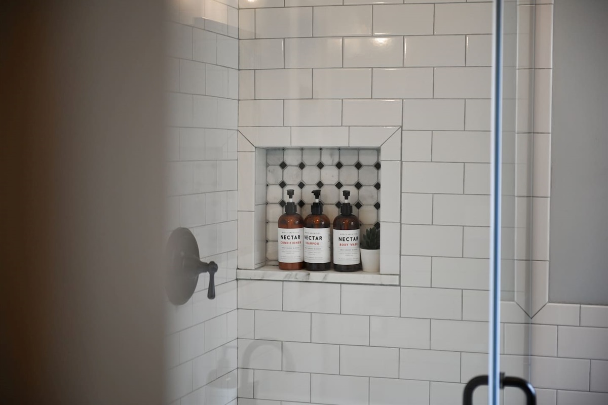 Shampoo, Conditioner, and Body Wash.