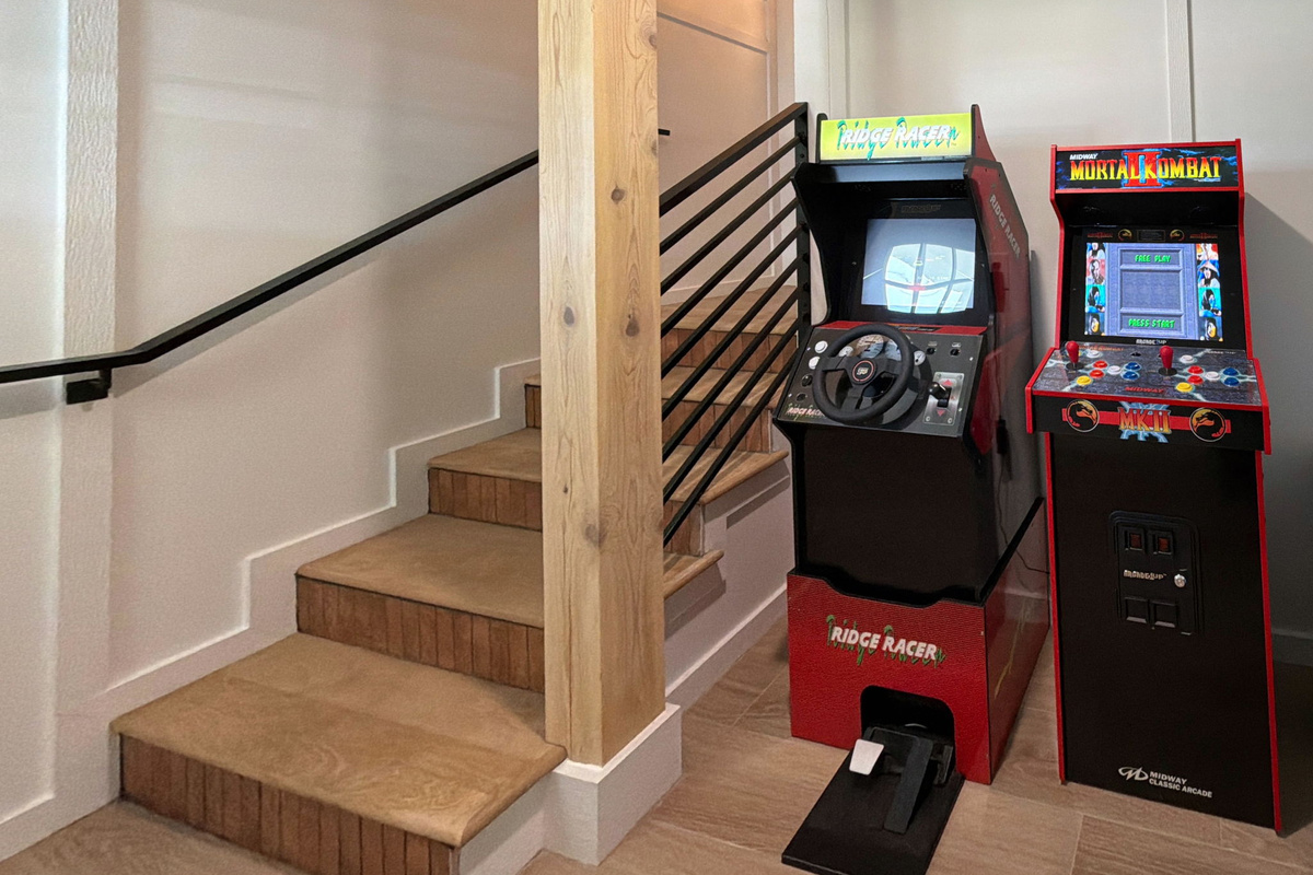 Two arcade games add another fun option for kids and adults between beach and pool time.