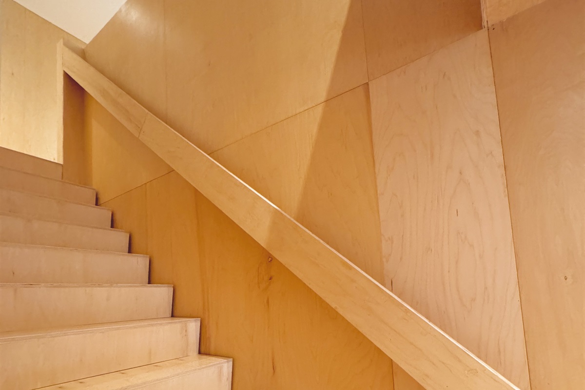 Stairs to the second level.