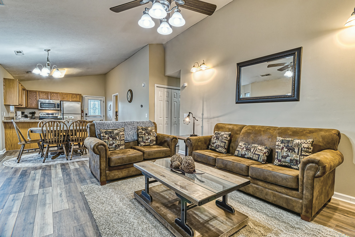 Lots of comfy chairs and couches to relax on. There’s also a sleeper sofa under the large couch.