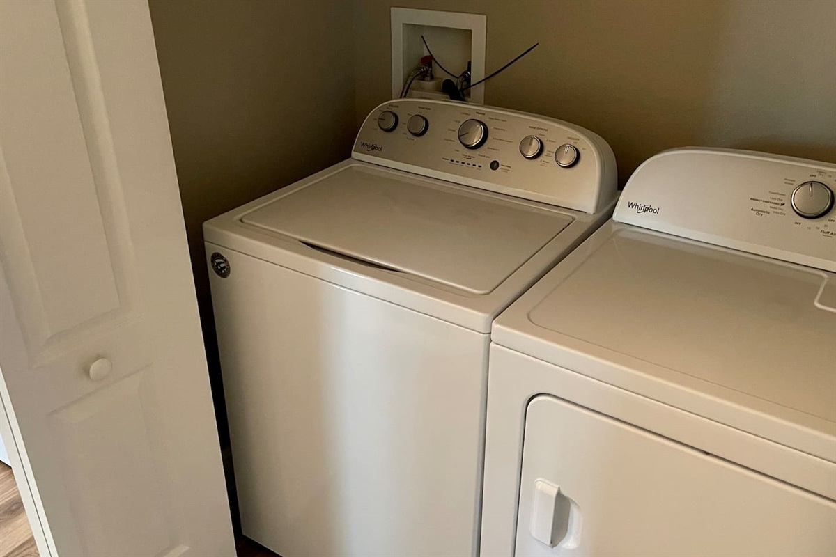 New private washer and dryer 