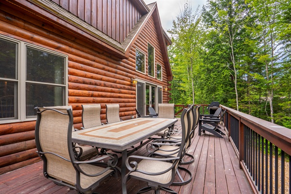 Step out onto the deck for fresh air and peaceful views